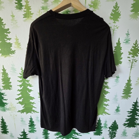 Black T-Shirt with Purple Graphic Print - Picture 6 of 6